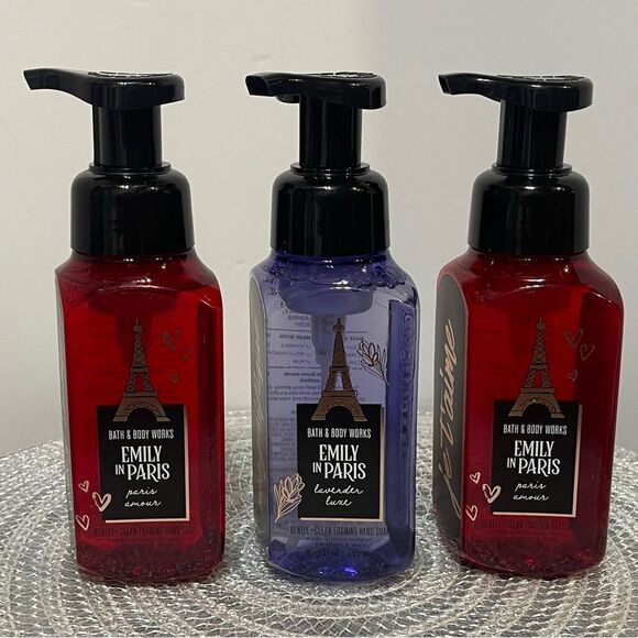 Bath & Body Works Emily in Paris Foaming Hand Soap Set of 3 NWT - Picture 1 of 2